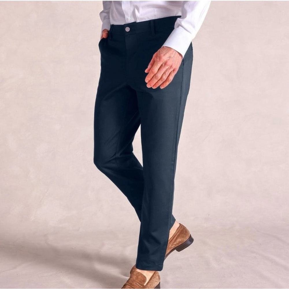 Rye 51 Men’s Navy Performance Chino Stretch Knit Casual Dressy Pants Size 32